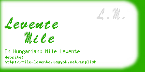 levente mile business card